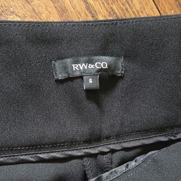 RW&CO Black High-Waisted Tie Pants Size 6 - Picture 4 of 6